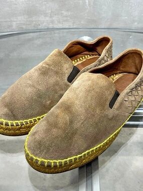 Bottega Veneta Brown & Yellow Espadrille Slip-On Shoes